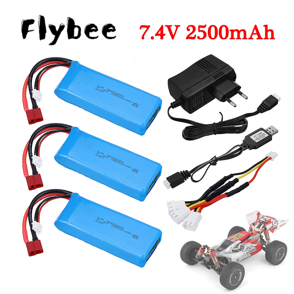 Balance Charger Rc - 2s 7,4V 2500mAh Lipo-Akkuladegerät-Sets für Wltoys