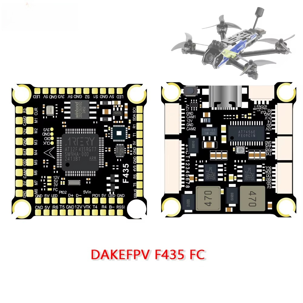 Betaflight Fc - DAKEFPV F435 Flugsteuerung 3-12S 70A F435
