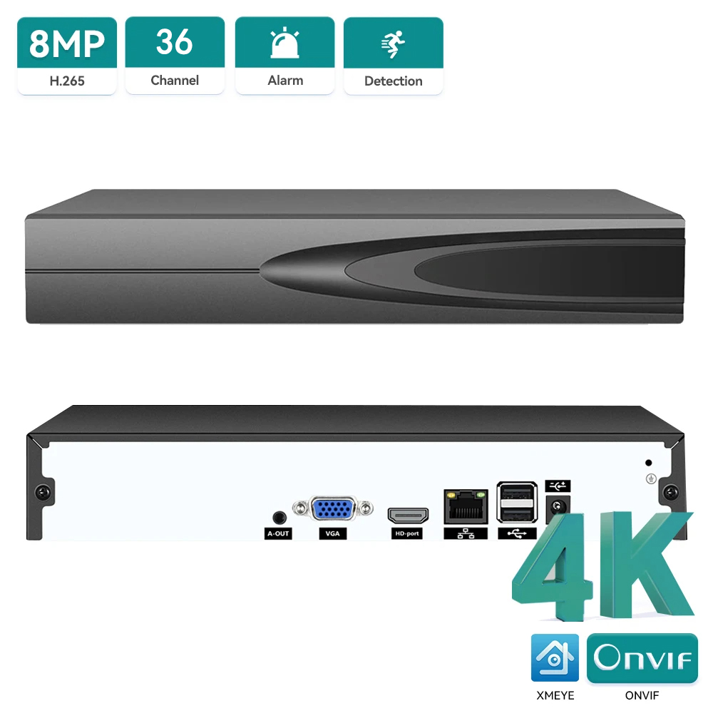 4K ONVIF CCTV NVR 36CH/16CH/10 – Hd Zero Camera Bewertung und Preis